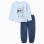 Polar fleece pyjamas with embroidered Stitch for girls, blue