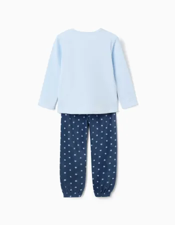 Polar fleece pyjamas with embroidered Stitch for girls, blue