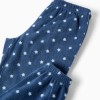 Polar fleece pyjamas with embroidered Stitch for girls, blue
