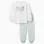 Long cotton pyjamas with Disney Princesses for girls, white/light green