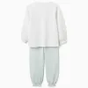 Long cotton pyjamas with Disney Princesses for girls, white/light green