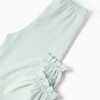 Long cotton pyjamas with Disney Princesses for girls, white/light green