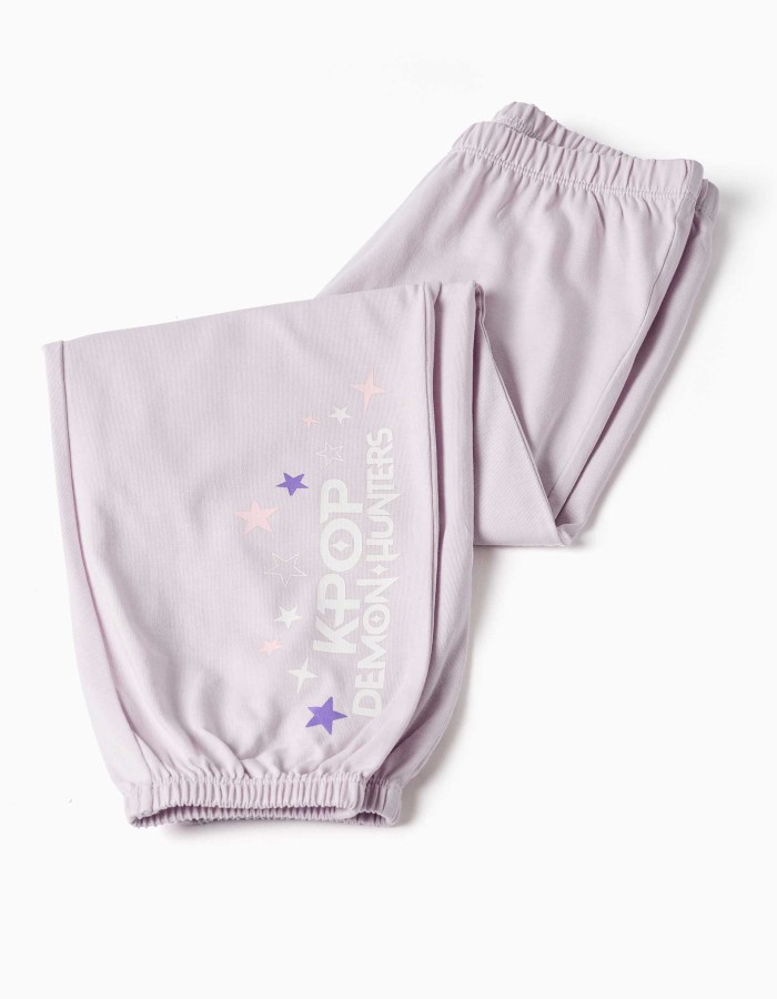 Long sleeve cotton pyjamas K-Pop Demon Hunters for girls, pink/lilac