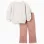 Brushed jogging set with floral print for girls, white/pink