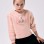 Brushed jogging set with art print for girls, light pink/navy blue