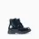 Patent Boots with Zip for Baby Girls, Dark Blue