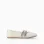 Ballerina Flats with Strass Straps for Girls, White/Silver