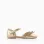 Glitter Ballerina Flats with Bow for Girls, Gold