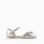 Glitter Ballerina Flats with Bow for Girls, Silver