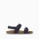 Suede Sandals with Bows for Girls, Dark Blue