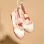 Satin Ballerina Flats with Elastics for Girls, Pink