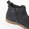 Suede Chelsea boots with scalloped effect for girls, dark blue