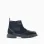 Patent Brogue Chelsea Boots for Girls, Dark Blue