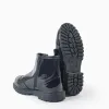 Patent Brogue Chelsea Boots for Girls, Dark Blue