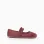 Velvet Mary Janes with Ruffles and Sparkles for Girls, Dark Pink