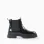 Patent Boots with Elastic Panels for Girls, Black