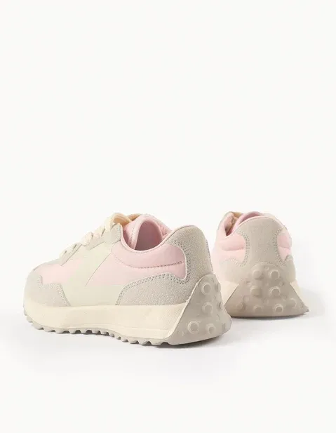 Trainers with laces Superlight Runner for girls, pink/beige