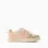 Dual-fabric ZY Move trainers for girls, beige/orange/green