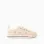 Canvas trainers with embroidered floral motif for girls, light beige