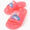 Slides with Stitch print for babies and girls, pink
