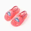 Slides with Stitch print for babies and girls, pink