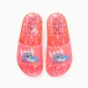 Slides with Stitch print for babies and girls, pink