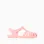 Rubber jelly sandals with touch-fastener for girls, light pink