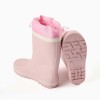 Rubber wellies with Stitch print and toggle-fastener for girls, pink