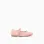 Velvet Mary Jane shoes with touch-fastener for girls, light pink