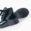 Patent Boots with Zip for Baby Girls, Dark Blue