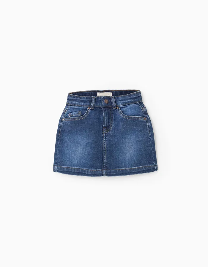 Denim Mini-skirt for Girls, Blue