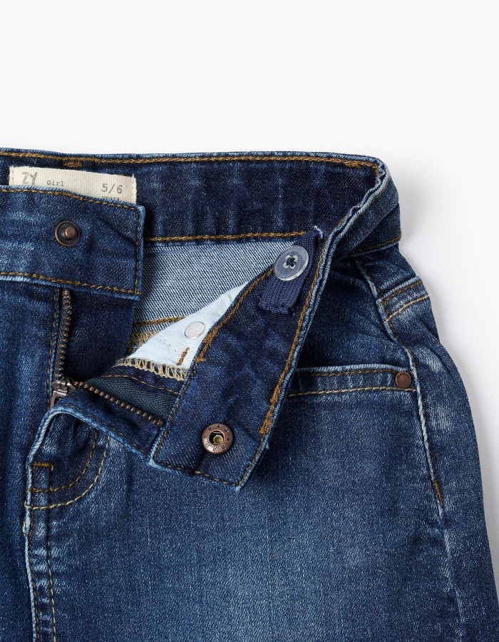 Denim Mini-skirt for Girls, Blue