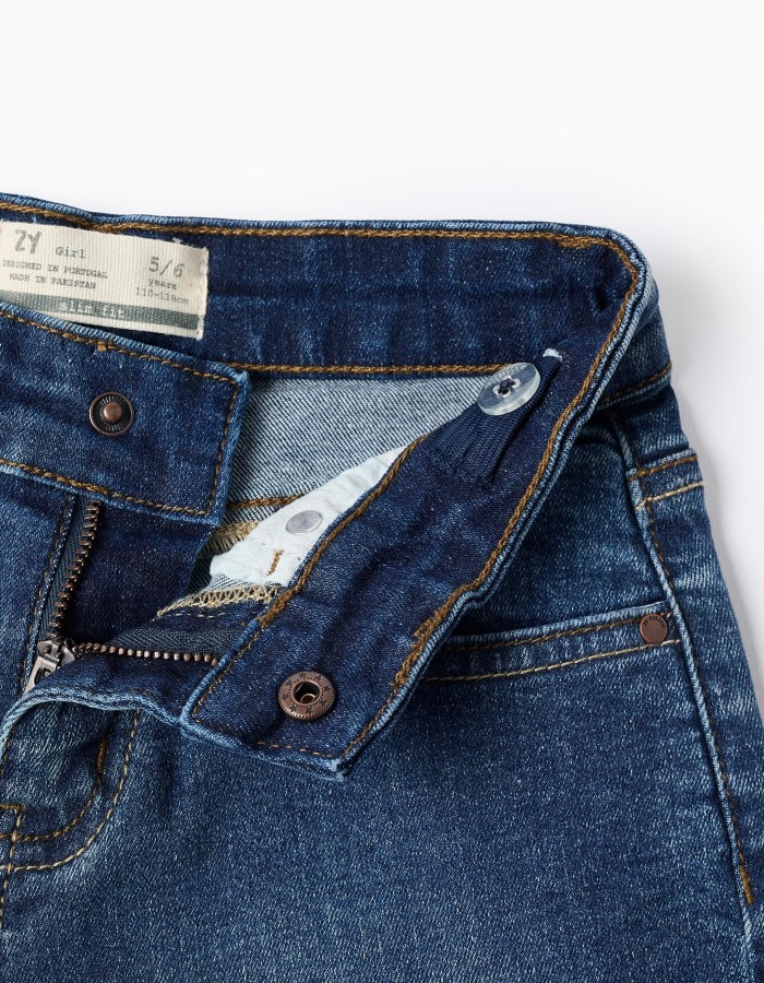 Denim Shorts for Girls, Blue