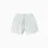 Striped Cotton Shorts for Girls 'B&S', Green/White/Orange