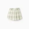 Check Flannel Skort for Girls, Green