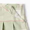 Check Flannel Skort for Girls, Green