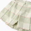 Check Flannel Skort for Girls, Green