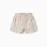 Twill Shorts with Colourful Floral Motif for Girls, Beige