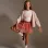 Tulle skirt with velvet dots for girls, pink