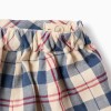 Checked Cotton Skort for Girls 'B&S', Beige/Blue/Red