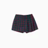 Checked cotton skirt You&Me for girls, green/blue/red