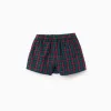 Checked cotton skirt You&Me for girls, green/blue/red