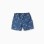 Denim shorts with Stitch motif and paperbag waist for girls, blue