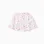 Cotton skort with beach motif and elastic waist for girls, white
