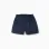 Poplin shorts with paperbag waistband and pleats for girls, dark blue