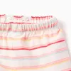 Striped cotton shorts for baby girls, multicolor