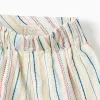Cotton shorts with ethnic stripes B&S for girls, multicolour