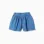 Denim shorts with elastic waist and pockets for girls, blue