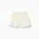 Shorts in cotton and linen with paperbag waist for girls, light beige
