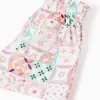 Cotton shorts with a tile pattern for girls, multicolour
